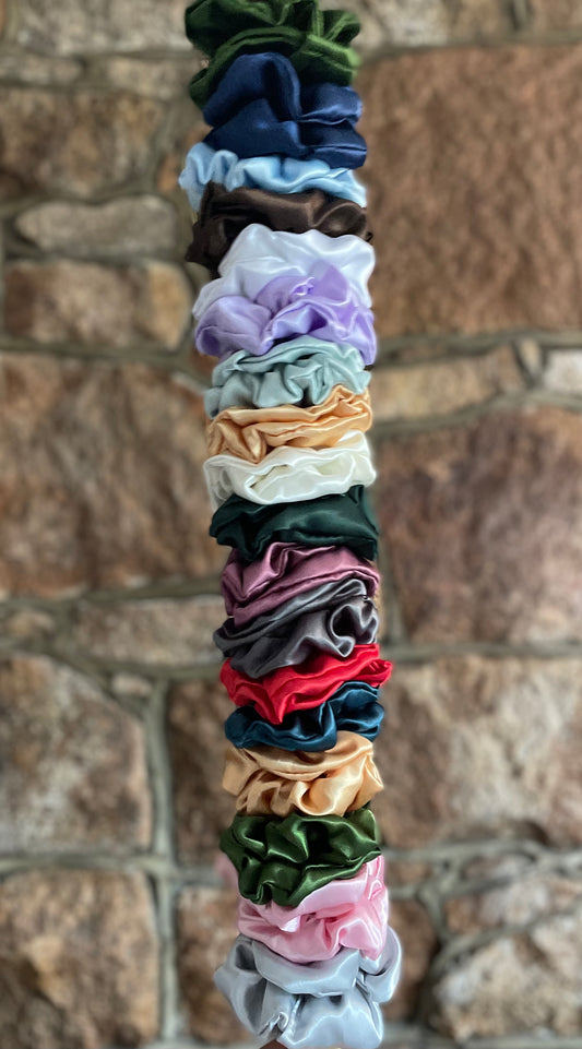 large silk scrunchies